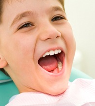 boy in dental chair