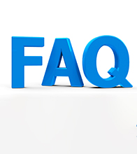 FAQ in blue font