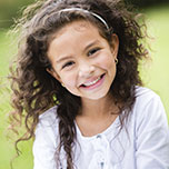 young girl smiling