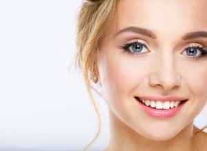 woman smiling blonde hair